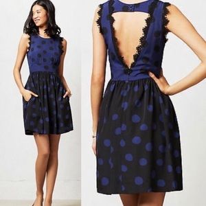 Anthro Split Dots Dress